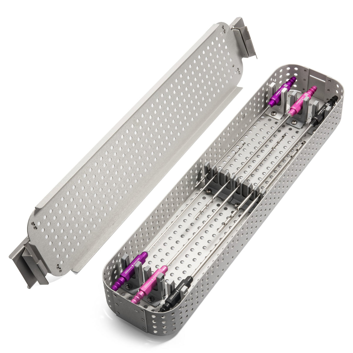 Jack of Diamonds cannula set in its sterilization tray