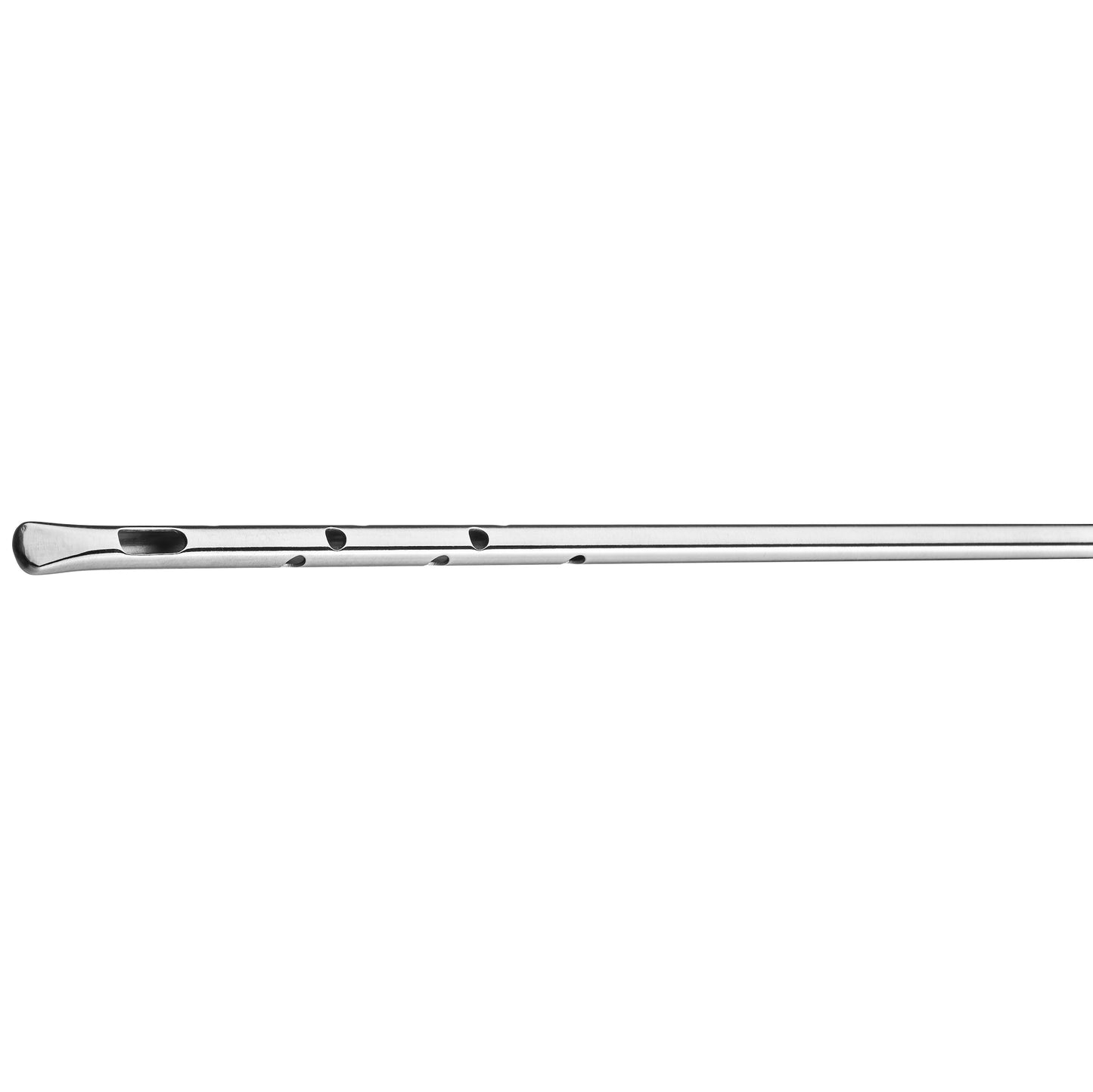 "Capistrano" single (wedge), 1x1 vent cannula w/ spatulated tip and 14 radial holes, 360° of extraction