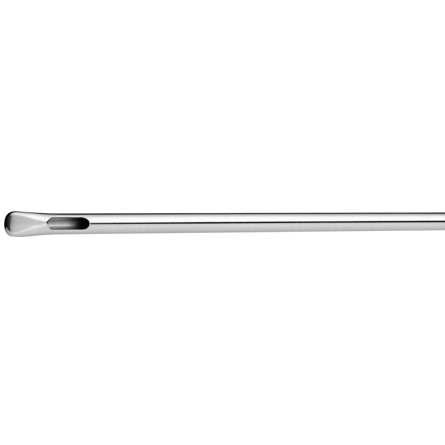Single (Wedge), 1x1 vent cannula w/ spatulated tip, 90° of extraction